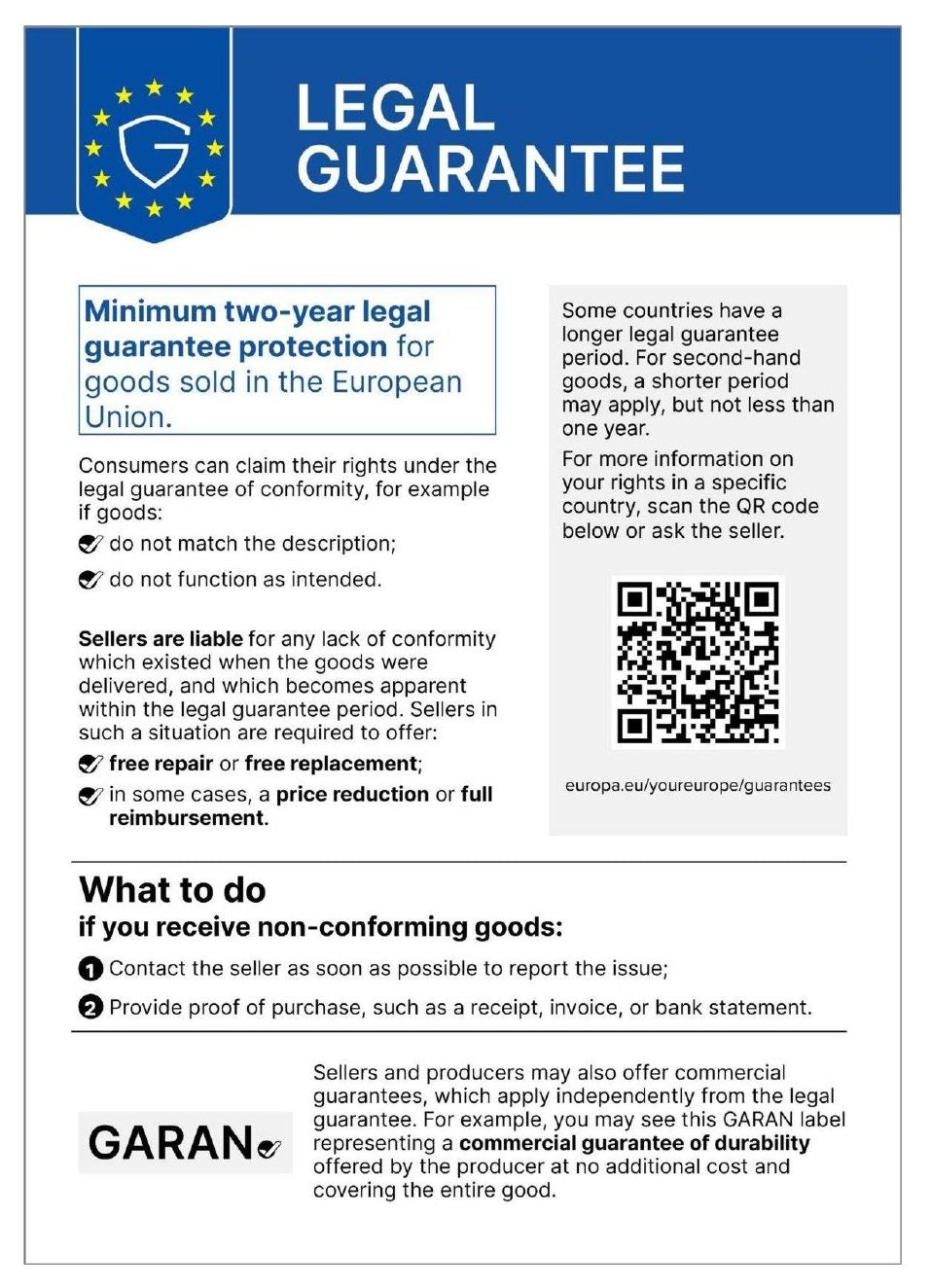 Legal Guarantee