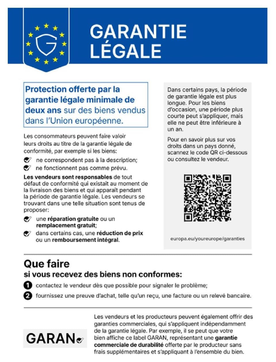 Garantie légale